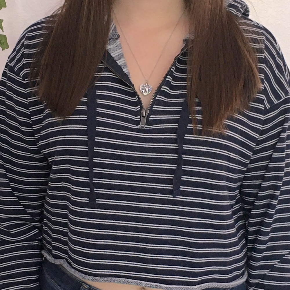 Navy striped long sleeve